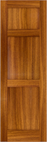 Flat  Panel   Greenwich  Teak  Shutters